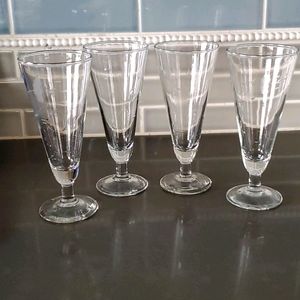 Princess House footed glasses(4)
